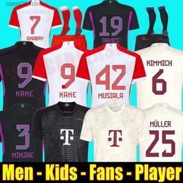 Fans Tops Tees 23 24 soccer jersey KANE 2023 2024 football shirt SANE GORETZKA GNABRY camisa de futebol men kids kits KIMMICH fans player Bayern Munich JOAO CANCELO Neu