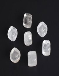 7 pieces Natural Tumbled Clear Quartz Carved Cube Crystal Reiki Healing Semiprecious Stones with a Pouch9183257