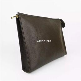 New Travel Toiletry Pouch 26 cm Protection Makeup Clutch Women Genuine Leather Waterproof Cosmetic Bags For Women 4269D