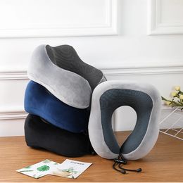 Soft Travel Pillow U Shaped Travel Healthcare Memory Foam Neck Cervical Aeroplane Pillow Neck Cushion 231220