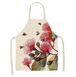 Aprons Abstract Flowers And Fish Apron Ladies Baking Cooking For Men Cafe Kitchen Women9626946