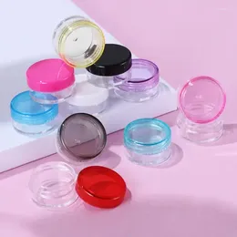 Storage Bottles 10PCS Empty Plastic Cosmetic Makeup Jar Pots With LidsSmall Tiny Transparent Eyeshadow Cream Lip Container