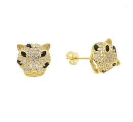 Stud European And United States Fashion Style Earrings Leopard Head Animal Metal Jewelry For Women14598258