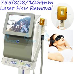 755nm 808nm 1064nm Titanium Diode Laser Skin Rejuvenation Laser Hair Removal Device Laser Epilator 12 Bars Handle