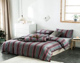 4Pcs Duvet Cover Bed Sheet Set Twin Full Queen Plaid Pattern Geometric Chequered 100 Cotton Soft Bedding Set Comforter Cover T2009738141