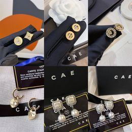 Charm Luxury 18k Gold Plated 925 Silver Earrings Popular Designer Earrings With Steel Seal Fashion Brand Jewellery Classic Style Acc230I