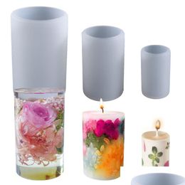 Molds Cylinder Sile Candle Molds For Pillar Making Epoxy Resin Casting Mod Wax Soaps Polymer Clay And Crafts Diy Drop Delive Dhgarden Dhov9