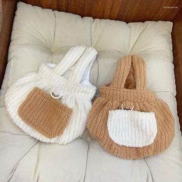 Dog Apparel INS Cute Pet Clothes Coat Warm Winter Dress Hat Plush Pumpkin Skirt Traction Walking Designer