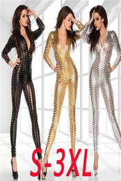 Whole Punk LINGERIE silver gold black Wetlook Catsuit jumpsuit 3D Intricately crafted Overall Punk S3XL 71178531713