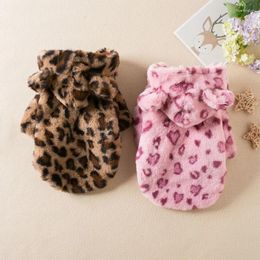 Dog Apparel Furry Coat Leopard Costume For Dogs Pet Christmas Year Accessories 6XDE