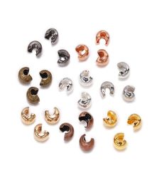 Jewelry Accessories Jewelry MakingJewelry Findings Components 50100pcslot Copper Round Covers Crimp End Beads Dia 3 4 5 mm Stopp4367161