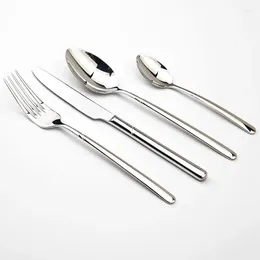 Dinnerware Sets Luxury Set Restaurant Dinner 24Pcs Forks Cutlery Tableware Dining Zone Cosy Knives Western Steel Quality