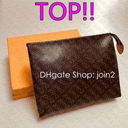 TOP M47542 TOILETRY POUCH 26 19 15 Designer Womens Zippy CANVAS Toilet Pouch Cosmetic Clutch Mini Bag Makeup Case Pochette Access298R