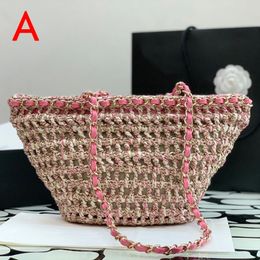 Beach Bag Designer Women Small Shopping Bag 36cm Crochet Shoulder Bag Designer Tote Bag 10A Top quality C053 With Box