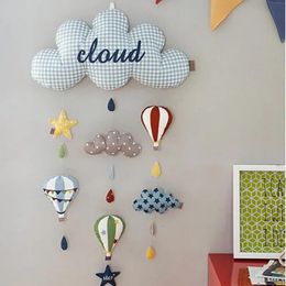 DIY Handmade fabric wall decoration pendant bed Bell Wall Hanging Kids Room Decoration Clouds Style Children Room Baby Nursery 231221