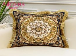 Avigers Luxurious Cushion Printing Tassel Velvet Throw Pillow Core Home Decorative European Design Srusader Sofa Bedroom Pillow Y21794718
