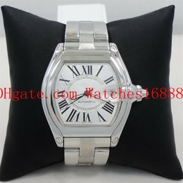 Large Size Stainless Steel Bracelet Mens Automatic Mechanical Movement Watches W62025V3 Men's Date Wrist Watch229v