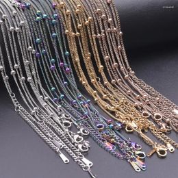 Chains 10 Pieces 304 Stainless Steel 1.5mm Wide Chain 40cm Plus 5cm Necklace