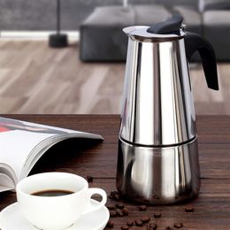 Stainless Steel Espresso Stove Top Coffee Maker Italian Percolator Pot Milk Frothing Jug Coffee Maker For Kitchen For Home184G