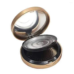 Makeup Brushes Double Layer Make Up Concealer Foundation Powder Container Case Glass Rose Gold