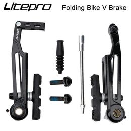Litepro Bicycle V Brake Set Folding Bike Arms Direct Mount BXM 110mm Extended Calliper Cantilever Cycling Accesories 231221