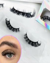 False Eyelashes Wispy Fluffy Long Curled Full Makeup Faux Mink Lashes Russian StripCurlFalse3824645