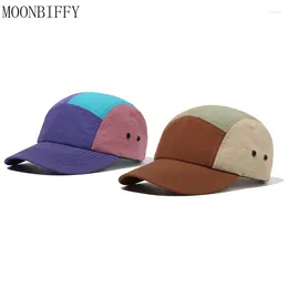 Ball Caps 2023 Fasty Dry Nylon Snapback Hats For Men Casquettes Hommes Casquette Outdoor Breathable 5 Panel Baseball Cap 56-59cm