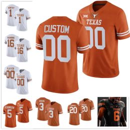 CUSTOM Custom Texas Longhorns Football Jersey NCAA College Quinn Ewers Arch Manning Bijan Robinson Xavier Worthy Earl Campbell Thomas Vince