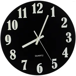 Wall Clocks Luminous Clock Vintage Decor For Home Wooden Desktop Number Creative Mute Quartz Hanging