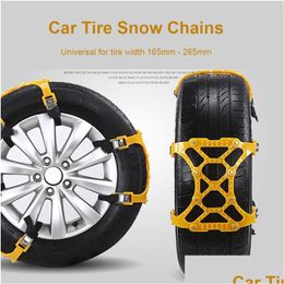 Travel Roadway Product Car Tyre Snow Chain Truck Adjustable Winter Mud Anti Slip Anti-Skid Safty Emergency Security Tyre Wheel Belt236 Dhjsc
