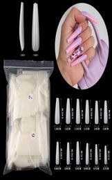 600pcs XXL Extra Long False Coffin Nails Ballerina Flat Shape Fake Nail Art Tips Natural Clear Full Cover Press on Manicure5038091