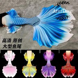 Wear Adults and children Professional Mermaid show suit large fish tail Swimsuit Bikini fighting fish Mermaid fins