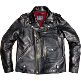 Men's J-24 Leather Jacket Biker Style Winter Outwear 231221