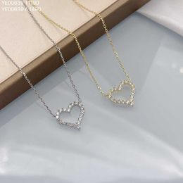 2024 Designer Guli New S925 Silver t Home Love Hollow Collar Chain Sweet Fashion Necklace 00639