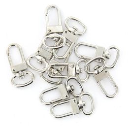 50 Pcs High Quality Swivel Carabiner Hook Silver Color Key Chains Sleutelhanger Key Ring 18mm x 33 mm273y