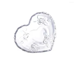 Dinnerware Sets Glass Sauce Dish Heart Shape Small Salad Bowl Seasoning Dishes Appetizer Plates Dipping Saucers Transparent