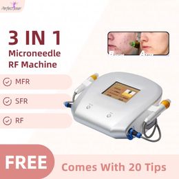 Professional RF Microneedling Fractional Machine Face Lifting Skin Rejuvenation Acne Scar Removal Equipment 2 Handles