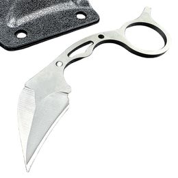 Karambits sopravvivenza all'aperto Coltello tattico da artiglio Coltello a lama aperta portatile da combattimento tattico Coltello autodifesa Stessa dimensione per uomini e donne, piccolo e squisito