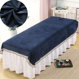 sets SPA Single Bed Sheet Crystal Velvet Beauty Salon Dedicated Beauty Bed Bedspread Clean Dust Cover Massage Dust Cover Sheet F0159 21