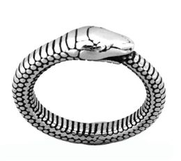 FANSSTEEL STAINLESS STEEL MENS JEWELRY PUNK RING VINTAGE SERPENT RING ANIMAL BIKER RING GIFT FOR BROTHERS FSR20W18337u7861594