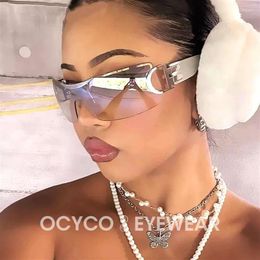 Sunglasses OCYCO 2022 Luxury Y2k Punk Women Vintage Rimless Sun Glasses Lentes Gafas Oculos Feminino De Sol UV400 Eyewear 20900284P