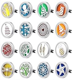 10PcsLot Aromatherapy Car Diffuser Jewelry Magnet Diffuser Locket Car Vent Clip Removable Clip Perfume Locket Christmas Gift C02282438536