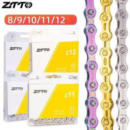 ZTTO Bicycle Chain Ultralight 116L 8 9 10 11 12 Speed Silver Bike For MTB Road Variable Cycling 231221