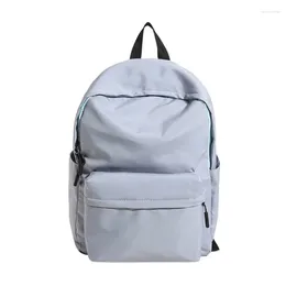 School Bags Fashion Nylon Backpack For Women Solid Color Laptop Bag Teenagers Girls Travel Rucksack