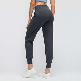 L-88 Yoga Pants Leggings Women Fitness Exercise Nude Side Pocket Peach Hip Tights Joggers Sexy Black And Colors Underpants