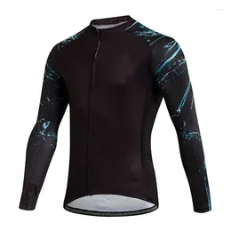 Racing Jackets Colourful Bicycle Sportswear Outdoor Riding MTB Clothing 2023 Autumn Men's Cycling Jerseys Long Sleeve Mountain Bike Shirts