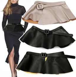 Faux Leather Belt Designer Luxury Belts For Women Cummerbunds Waist Band Corset Belt For Dress Skirt Waistband Buckle Black6984110