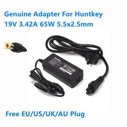 Chargers Genuine Huntkey 19V 3.42A 65W HKA065190346K AC DC Adapter For Intel NUC Laptop Projector Power Supply Charger