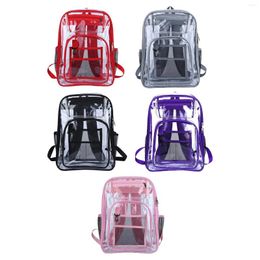 Backpack Transparent 2 Way Zip Reinforced Strap Durable For Sports Men