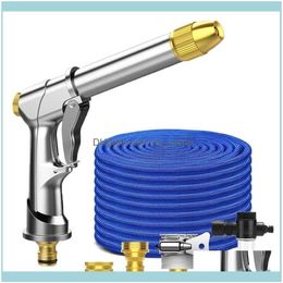 Supplies Patio Lawn Home & Gardenexpandable Garden Hose High Pressure Watering Alloy Nozzle Gun Adjustable Magic Flexible Car Wash2376